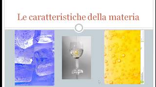 CARATTERISTICHE DELLA MATERIA [upl. by Claudie373]