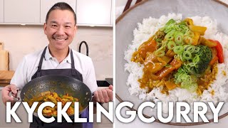 Kycklingcurry av en Äkta Kines  Pappa Poon [upl. by Scheer181]