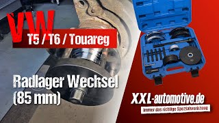 VW T5 Radlager 85 mm wechseln – ohne Achsschenkel Ausbau [upl. by Nika]