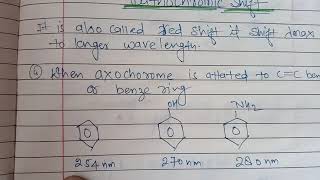 Chromophore auxochromohoreBathchromic shift Hypsochromic shift [upl. by Ellecrag]