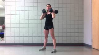 Dumbbell Thruster Demo  CrossFit [upl. by Annahsad]