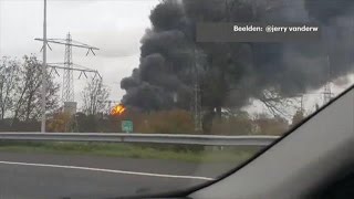 Eerste beelden brand bij Chemelot in Geleen  RTL NIEUWS [upl. by Akeenahs]