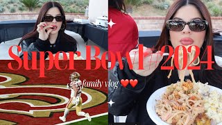 QUICK Grwm SuperBowl Sunday Family Vlog❤️❤️❤️❤️ [upl. by Sanalda]