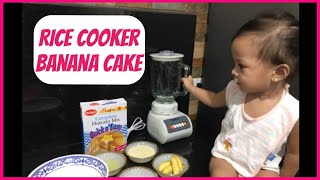 EASY BANANA CAKE  Rice cooker cake  Steamed Cake [upl. by Alpert]