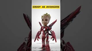 Groot As Avengers  shortsvideo viral shorts [upl. by Ecille]