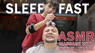 SLEEP MASSAGE ASMR  Amazing Head Massage In Real Barber Shop With Veysel and ASMR Anil Cakmak [upl. by Folsom]