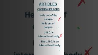 ARTICLES 28 englishgrammar easyenglish englishlanguage commonerrors articles trendingshorts [upl. by Utley719]