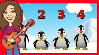 Counting Song 5 Little Penguins for Children Kids Babies and Toddlers  Patty Shukla [upl. by Solohcin]