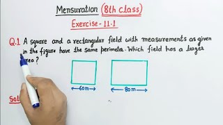 Mensuration  Try These amp Exercise 114 Solutions  Class 8 NCERT Maths Chapter 11 202223 [upl. by Pauletta553]