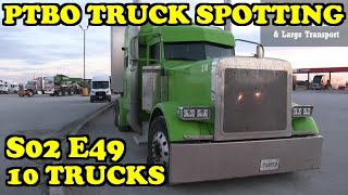 PTBO Truck Spotting S02E49  10 Trucks At Ontario Truck Stop trucking [upl. by Carolan]