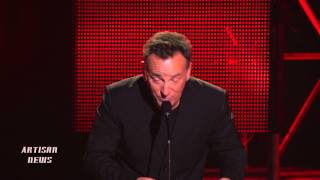 BRUCE SPRINGSTEEN TALKS MUSICARES STING BEN HARPER NEIL YOUNG MORELLO LEGEND SUPPORT [upl. by Celik953]