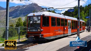 Full Train ride to Gornergrat Zermatt Switzerland  Beautiful views extend Version  4K [upl. by Thurmond]