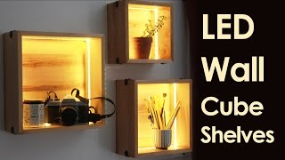 LED Wall Cube Shelves [upl. by Schlesinger]