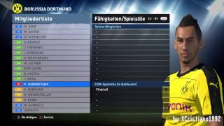 BORUSSIA DORTMUND  PES 2016 FULL SQUAD EDITING  STATS [upl. by Jerol]