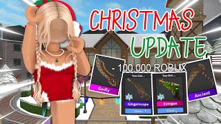 Buying EVERYTHING In The NEW MM2 CHRISTMAS UPDATE  Gameplay Murder Mystery 2 [upl. by Heintz763]