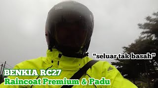 Raincoat BENKIA RC27  Padu 👍  Seluar Tak Basah Lagi 😉 [upl. by Yesnikcm]