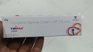 Trifas Cream  Trifas 1 Cream  Ciclopirox Olamine Cream  Trifas Cream Uses Side effects benefits [upl. by Xeno]