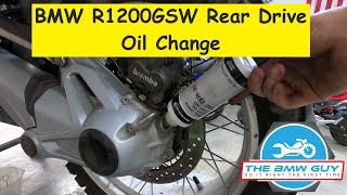 BMW R1200GSW Rear Drive Oil Change Step By Step [upl. by Gareth96]