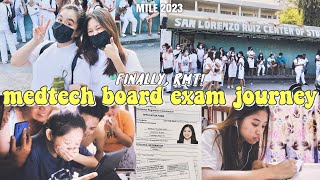 RMT NA AKO 😭 MY MEDTECH BOARD EXAM JOURNEY MARCH 2023 💗 [upl. by Glynn150]