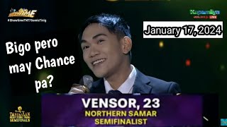 VENSOR DOMASIG TNT7 SEMIFINALIST JANUARY 17 2024 SINGING KUMUSTA KA AKING MAHAL [upl. by Jo-Anne]