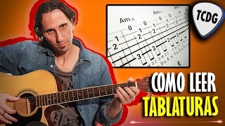 Aprende Fácil Como Leer Tablaturas de Guitarra Acústica Tutorial para principiantes TCDG [upl. by Clio]