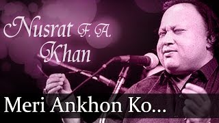 Meri Ankhon Ko Ankhon Ka  Nusrat Fateh Ali Khan  Top Ghazal Songs [upl. by Bitthia585]