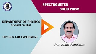 26 SPECTROMETERSOLID PRISMProf Charly Kattakayam [upl. by Atin816]