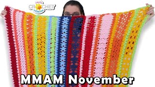 Mighty MileAMinute Crochet Calendar Blanket  November 2021  High Rise Stitch [upl. by Knut278]