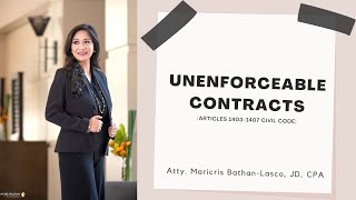 Unenforceable Contracts  MBL Classroom [upl. by Torrie]