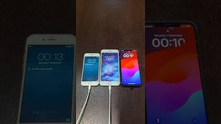 iPhone 6 on iOS 8 vs iPhone 7 Plus on iOS 15 vs iPhone 11 Pro Max on iOS 17 boot up test iphoneios [upl. by Attenod]