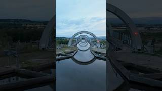 The famous Falkirk Wheel falkirk scotland canal scottish drone [upl. by Yerak254]