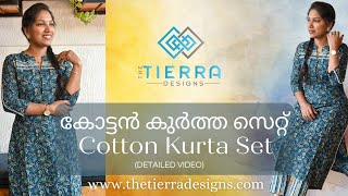 Cotton 2 Piece Kurta Set Detailed Video  wwwthetierradesignscom  The Tierra Designs  shorts [upl. by Luemas]