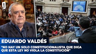 Eduardo Valdés quotNo hay un solo constitucionalista que diga que esta ley no viola la Constituciónquot [upl. by Cyn]