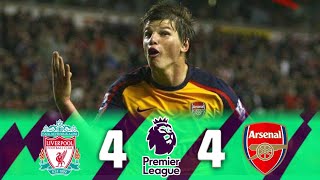 Liverpool vs Arsenal 44 Highlights amp Goals  Andrey Arshavin Scored Four Goals At Anfield 200809 [upl. by Dez362]