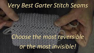 Seaming Garter Stitch Two Ways Invisible or Reversible by Diana Sullivan [upl. by Nomyt]