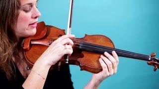 How to Place Bow for Bowing Open String  Violin Lessons [upl. by Melodie]