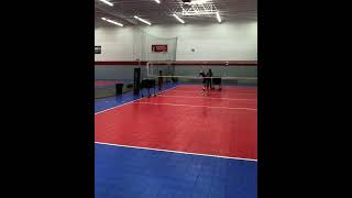 Volleyball Setting Drills  Zan Working on Back Setting with Coach April [upl. by Aeneg855]