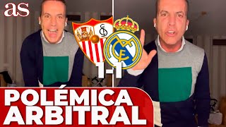 SEVILLA 1  REAL MADRID 1  CRISTÓBAL SORIA se RÍE del MADRID por la POLÉMICA ARBITRAL [upl. by Kus173]