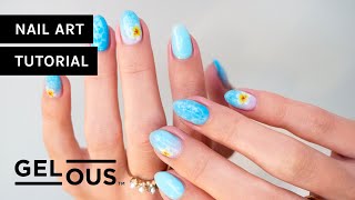 Recreating The Pool Water Gel Manicure Trend  Gel Nail Art Tutorial  Gelous Gel Nail Polish [upl. by Rexana]