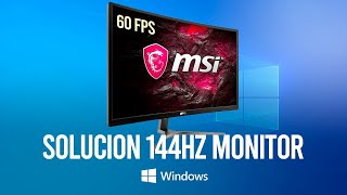 El monitor de 144 hz solo muestra 60 hz SOLUCION [upl. by Flora470]