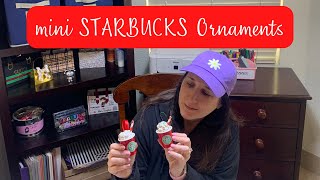 DIY mini Starbucks coffee ornaments cricut dollartree dollartreediy diycrafts [upl. by Winters961]