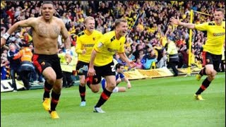 Leicester city v Watford 2013 lastminutegoal watfordfc wembley [upl. by Atinihc]