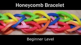 Rainbow Loom® Honeycomb Bracelet [upl. by Groot796]