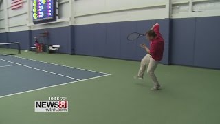 What happens when two guys with no athletic ability try to return an Andy Roddick serve [upl. by Ailam]