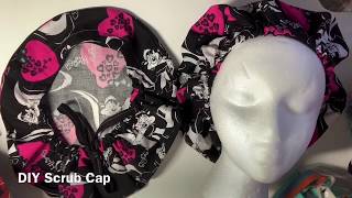 DIY 2 VERSIONS SUPERDUPER EASY FAST SCRUB CAP BOUFFANT FOR DONATING [upl. by Jourdain395]