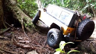 Axial SCX10s Gmade Sawback amp Tamiya CC01 in Pierce Survival Trail [upl. by Onaimad]