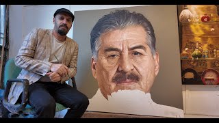 Yahya BagcıTurkish Painter in his art studioFenerBalatIstanbulyahyabagci hyperrealist painting [upl. by Nirtak476]