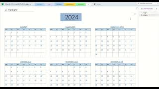 OneNote Kalender 2024 Vorlage [upl. by Eenalem]