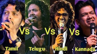 Eyy Bidda Idhi Naa Adda  Pushpa Songs  Tamil Vs Telugu Vs Hindi Vs Kannada  Allu Arjun [upl. by Dulcine433]