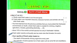 Grade 5 lesson 2 Concept 32 quot Earths Fresh water quot الدرس الثانى الكونسيبت الثانى سنة خامسة الترم 2 [upl. by Nerha]